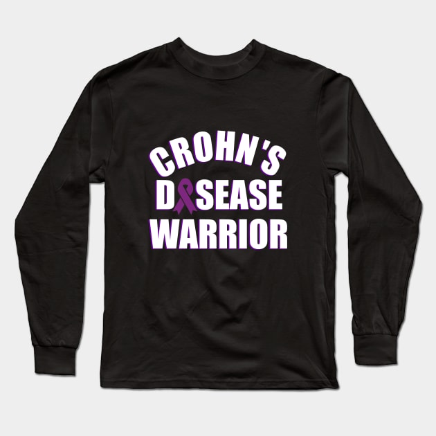 Crohn's Disease Warrior Survivor Long Sleeve T-Shirt by WordDesign